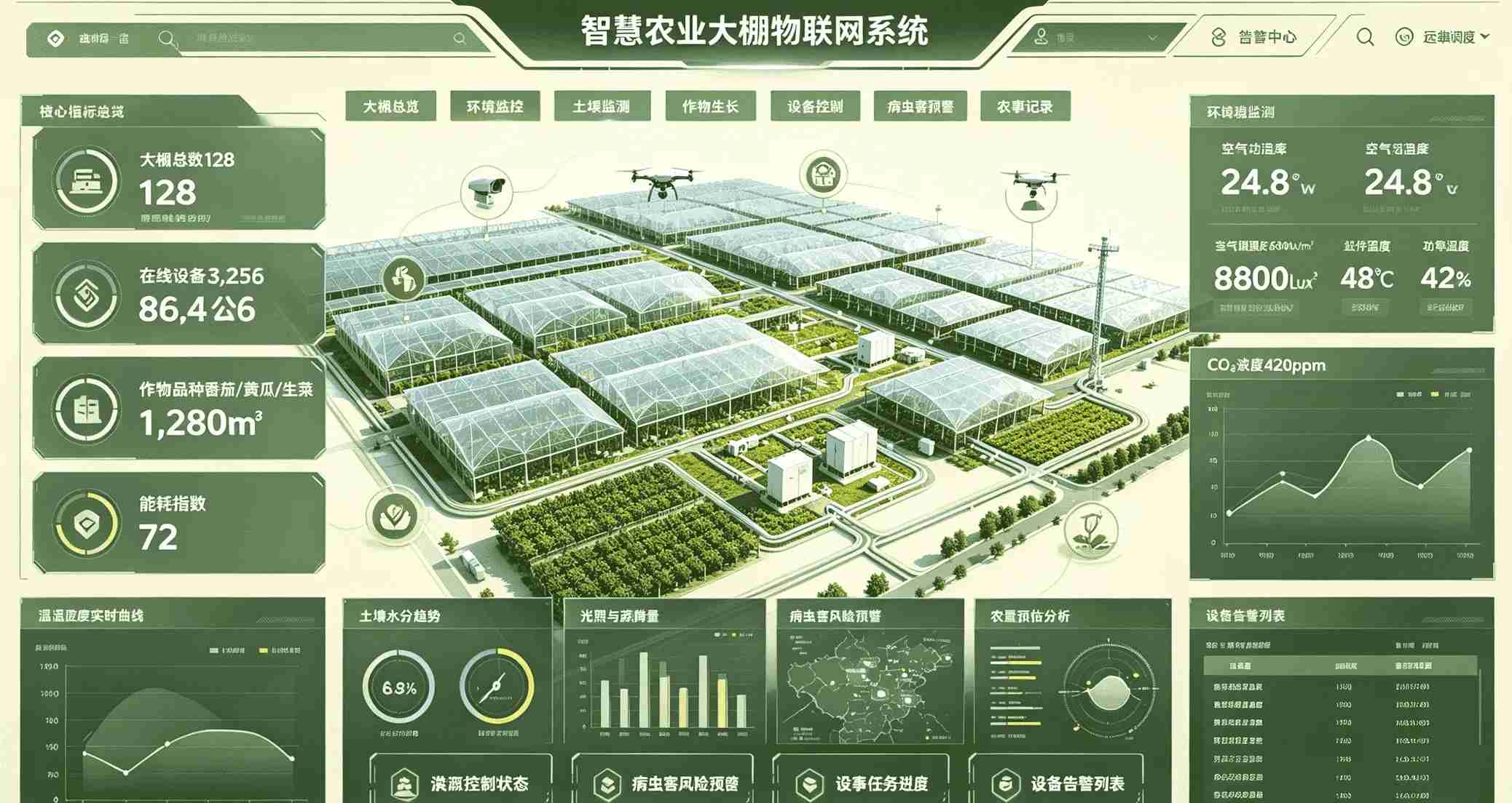 智慧农业大棚环境监控系统